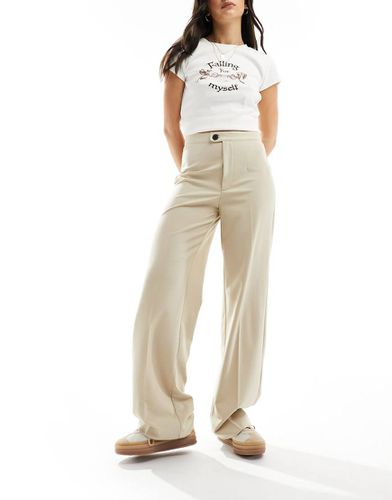 Pantaloni sartoriali a vita alta beige - Pull & Bear - Modalova