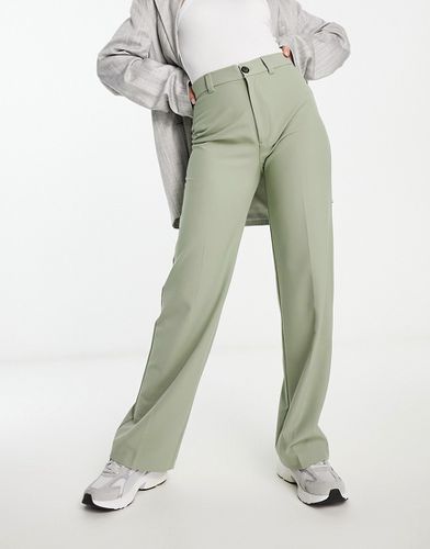 Pantaloni sartoriali a vita alta verdi - Pull & Bear - Modalova