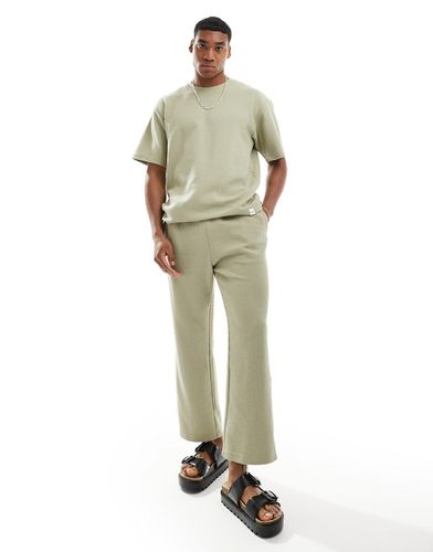 Pantaloni testurizzati color menta in coordinato - Pull & Bear - Modalova