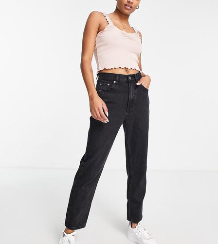 Petite - Mom jeans basic neri - Pull & Bear - Modalova