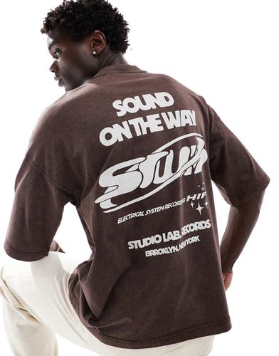 T-shirt con stampa "Sound on the way" - Pull & Bear - Modalova