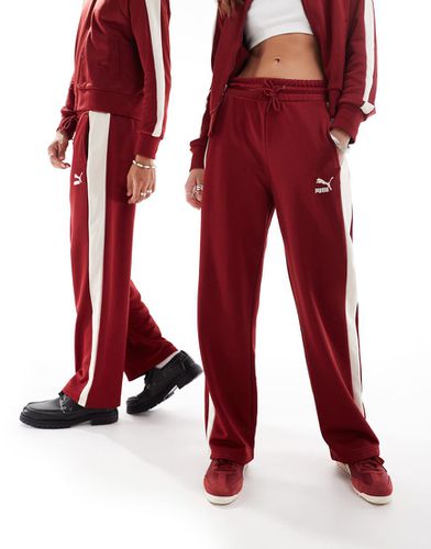 Iconic T7 - Pantaloni sportivi dritti bordeaux - Puma - Modalova