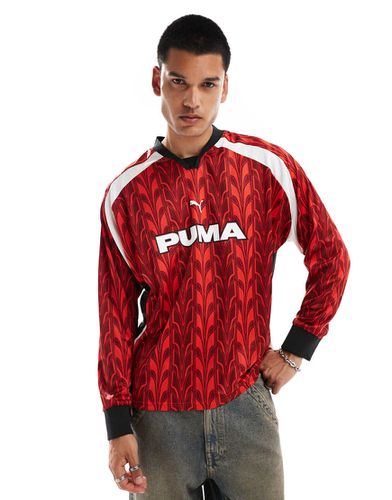 Maglia da calcio rossa a maniche lunghe - Puma - Modalova