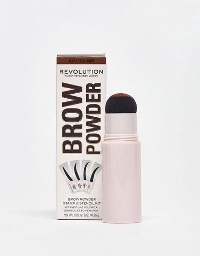 Brow Powder - Kit con timbri e stencil per sopracciglia - Ash Brown - Revolution - Modalova