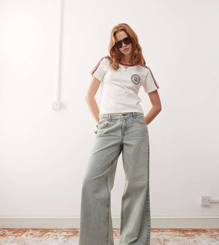 Jeans ampi a vita bassa lavaggio candeggiato anni '90 - Reclaimed Vintage - Modalova