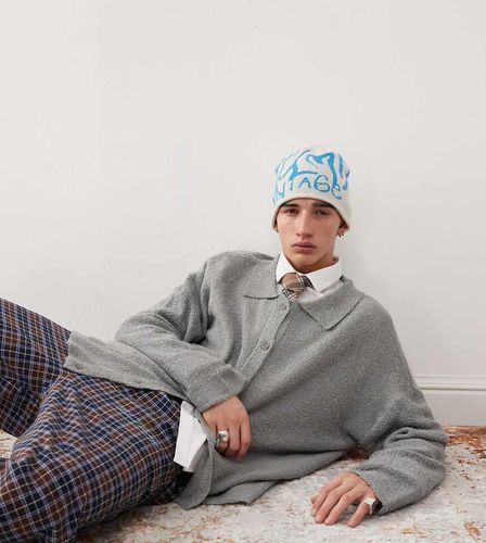 Gilet avec col polo - Anthracite - Reclaimed Vintage - Modalova