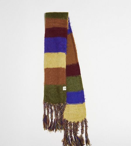 Sciarpa unisex in maglia a righe con frange - Reclaimed Vintage - Modalova