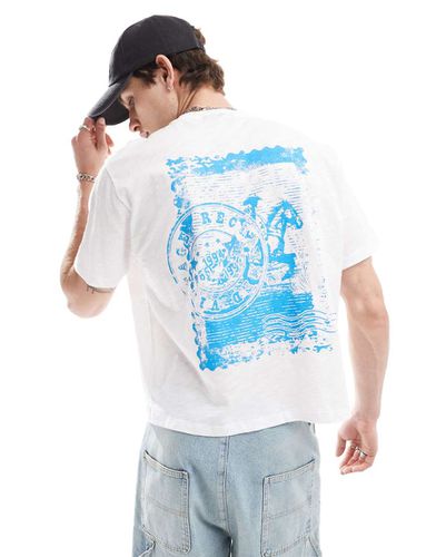 T-shirt corta squadrata bianca con stampa western - Reclaimed Vintage - Modalova