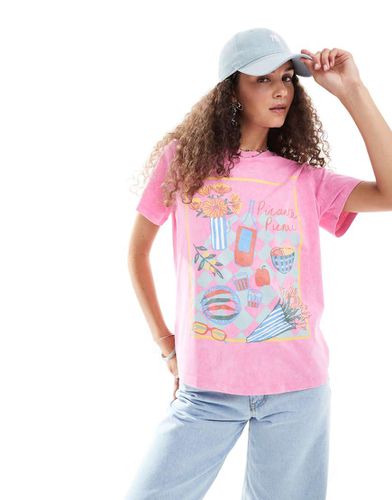 T-shirt oversize con stampa pic nic - Reclaimed Vintage - Modalova