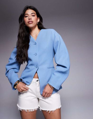 Blazer ajusté à manches bouffantes - clair - River Island - Modalova