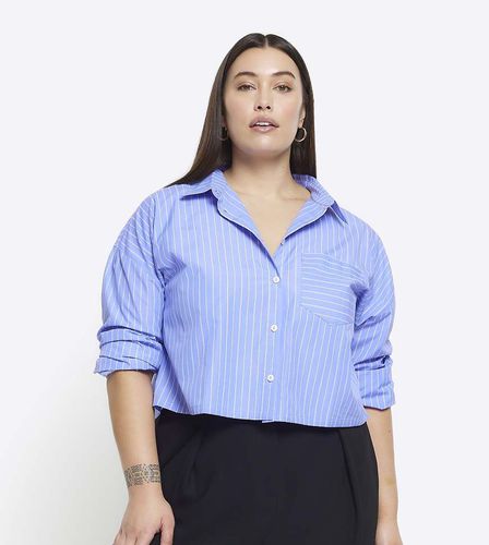 Camicia corta in popeline - River Island Plus - Modalova