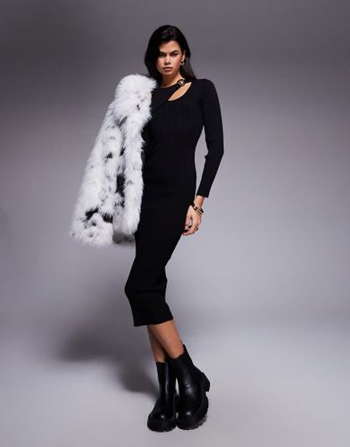 Robe mi-longue en maille à découpe - River Island - Modalova