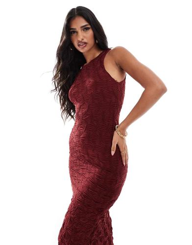 Robe texturée mi-longue à encolure américaine - foncé - River Island - Modalova