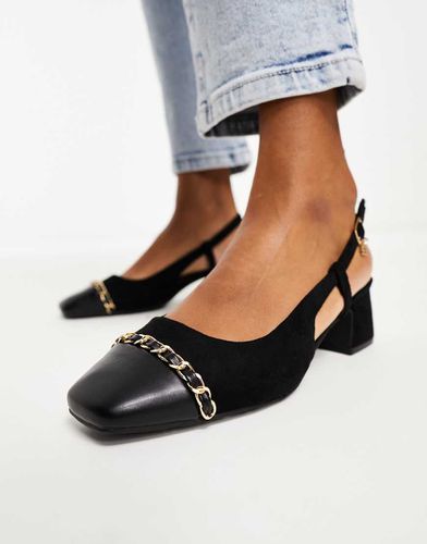 Scarpe décolleté nere con tacco largo e cinturino sul retro - River Island - Modalova