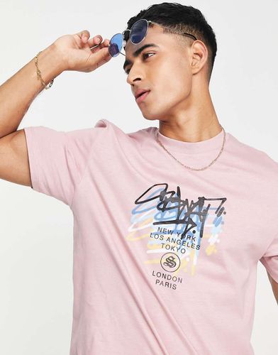 T-shirt con stampa di graffiti sul retro - River Island - Modalova