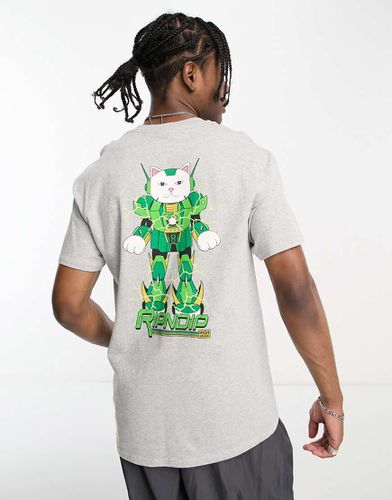 RIPNDIP - Nermbot - T-shirt grigia con stampa sul petto e sul retro - Rip N Dip - Modalova