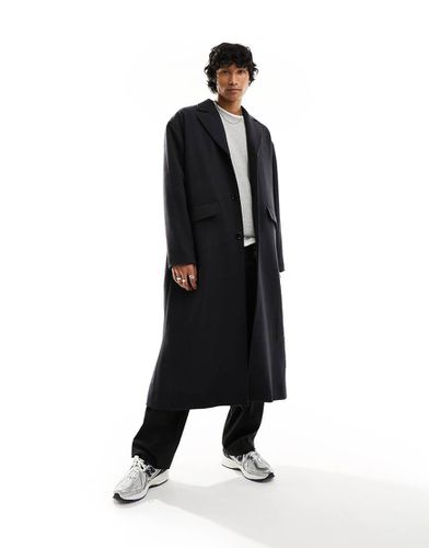 Armond - Cappotto oversize in misto lana mélange scuro - Weekday - Modalova