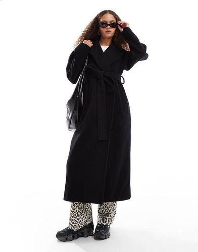 Kia - Cappotto oversize in misto lana allacciato in vita - Weekday - Modalova