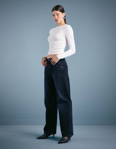 Nova - Jean slim bootcut à taille basse - foncé - Weekday - Modalova