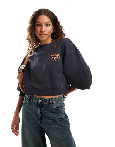 Felpa sbiadito con logo - Wrangler - Modalova