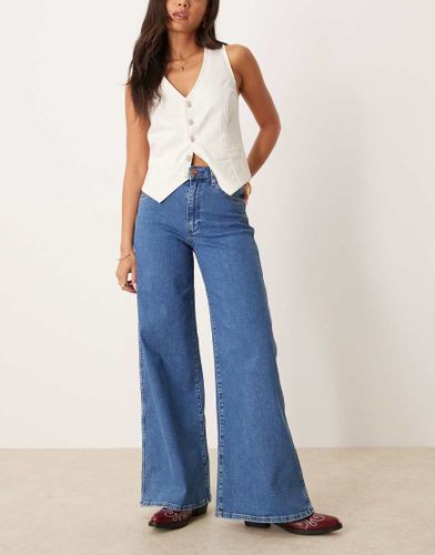 Jean large taille haute - délavé moyen vintage - Wrangler - Modalova