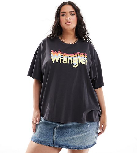 T-shirt girlfriend sbiadito con logo rétro - Wrangler Plus - Modalova