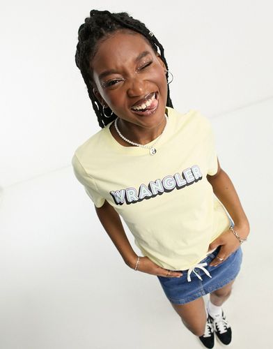T-shirt color vaniglia francese con logo sul retro - Wrangler - Modalova