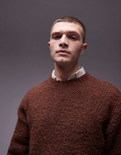 Maglione comodo bouclé - Topman - Modalova