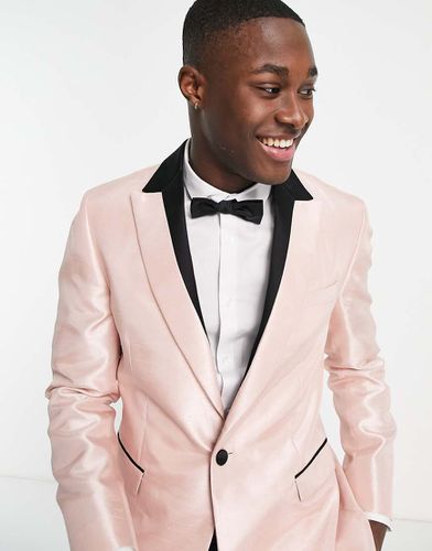 Topman - Blazer slim monopetto rosa - Topman - Modalova