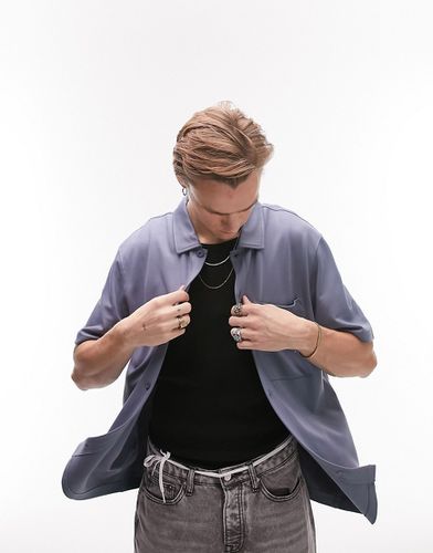 Camicia oversize elegante in jersey chiaro - Topman - Modalova