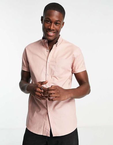 Camicia Oxford vestibilità classica a maniche corte - Topman - Modalova