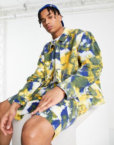 Giacca oversize con stampa tie-dye in coordinato - Topman - Modalova