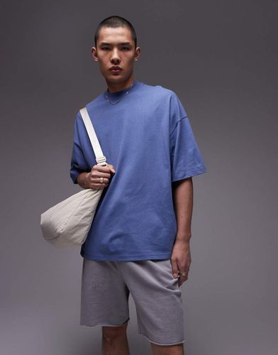 Topman - T-shirt super oversize blu - Topman - Modalova