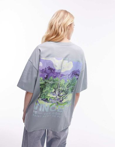 Art Museum - T-shirt oversize con grafica di Van Gogh - Topshop - Modalova