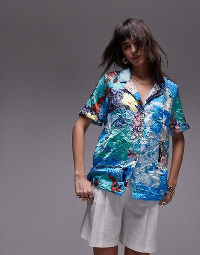 Camicia oversize con stampa tropicale - Topshop - Modalova