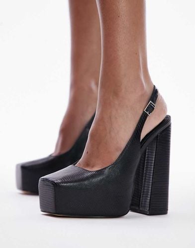 Delilah - Scarpe con tacco alto e plateau nere - Topshop - Modalova