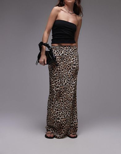 Gonna lunga con stampa leopardata - Topshop - Modalova