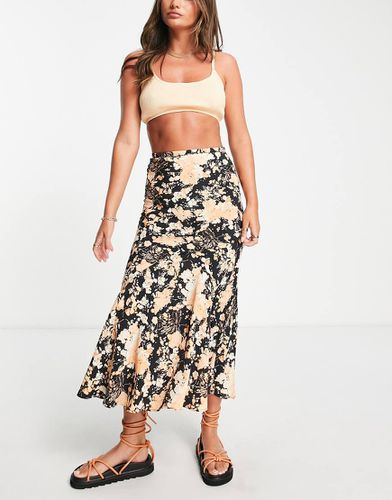 Gonna midi asimmetrica con stampa floreale - Topshop - Modalova