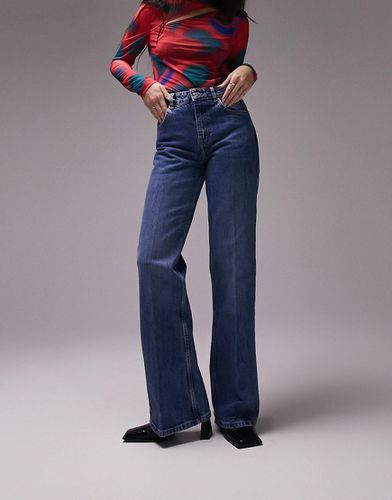 Jeans a zampa comodi, colore medio - Topshop - Modalova