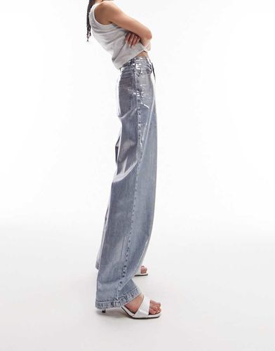 Jeans ampi lavaggio candeggiato laminati - Topshop - Modalova