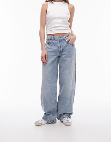Jeans candeggiati a vita bassa con cinturino sul retro - Topshop - Modalova