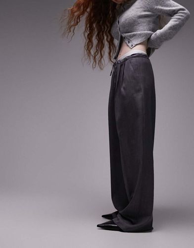 Joggers grigi sartoriali con coulisse in vita - Topshop - Modalova