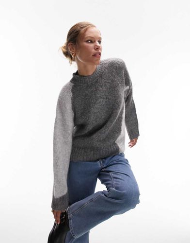 Maglione girocollo con motivo astratto - Topshop - Modalova