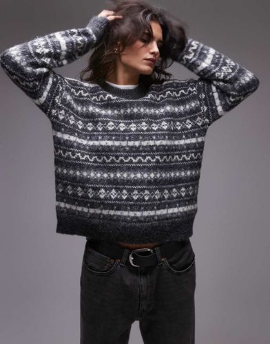 Maglione oversize con motivo Fair Isle - Topshop - Modalova