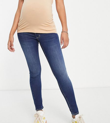 Leigh - Jeans indaco con fascia sopra il pancione - Topshop Maternity - Modalova