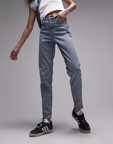 Mom jeans comfort elasticizzati candeggiati - Topshop - Modalova