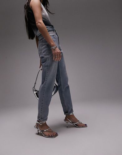 Mom jeans comfort elasticizzati candeggiati - Topshop - Modalova