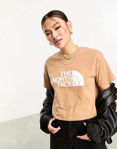 Easy - T-shirt taglio corto beige con stampa sul petto - The North Face - Modalova