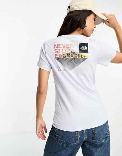 Foundation - T-shirt celeste con grafica sul retro - The North Face - Modalova