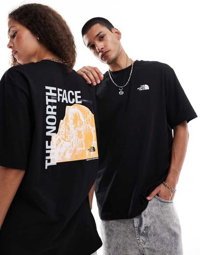 Half Dome - T-shirt oversize nera con stampa sul retro - The North Face - Modalova